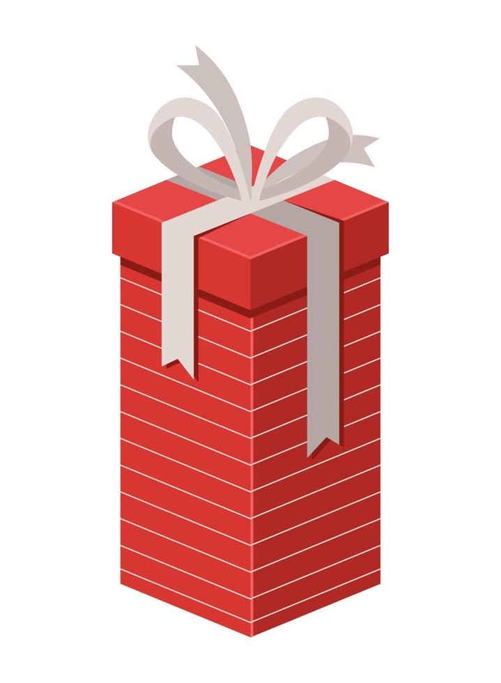 caja de regalo roja vector