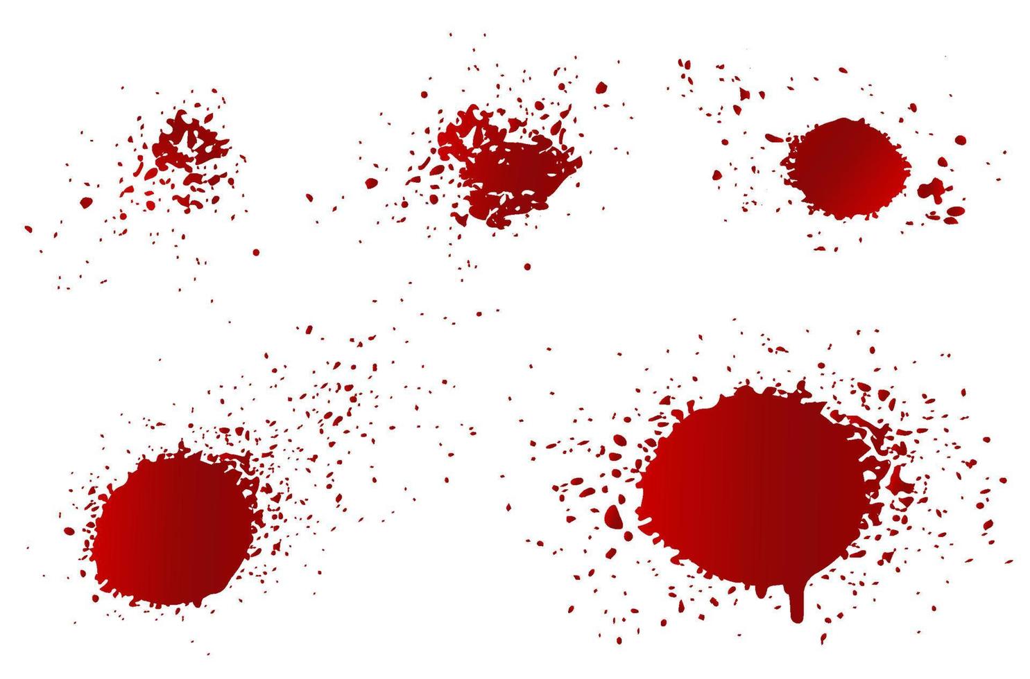 conjunto de vectores salpicaduras de sangre.