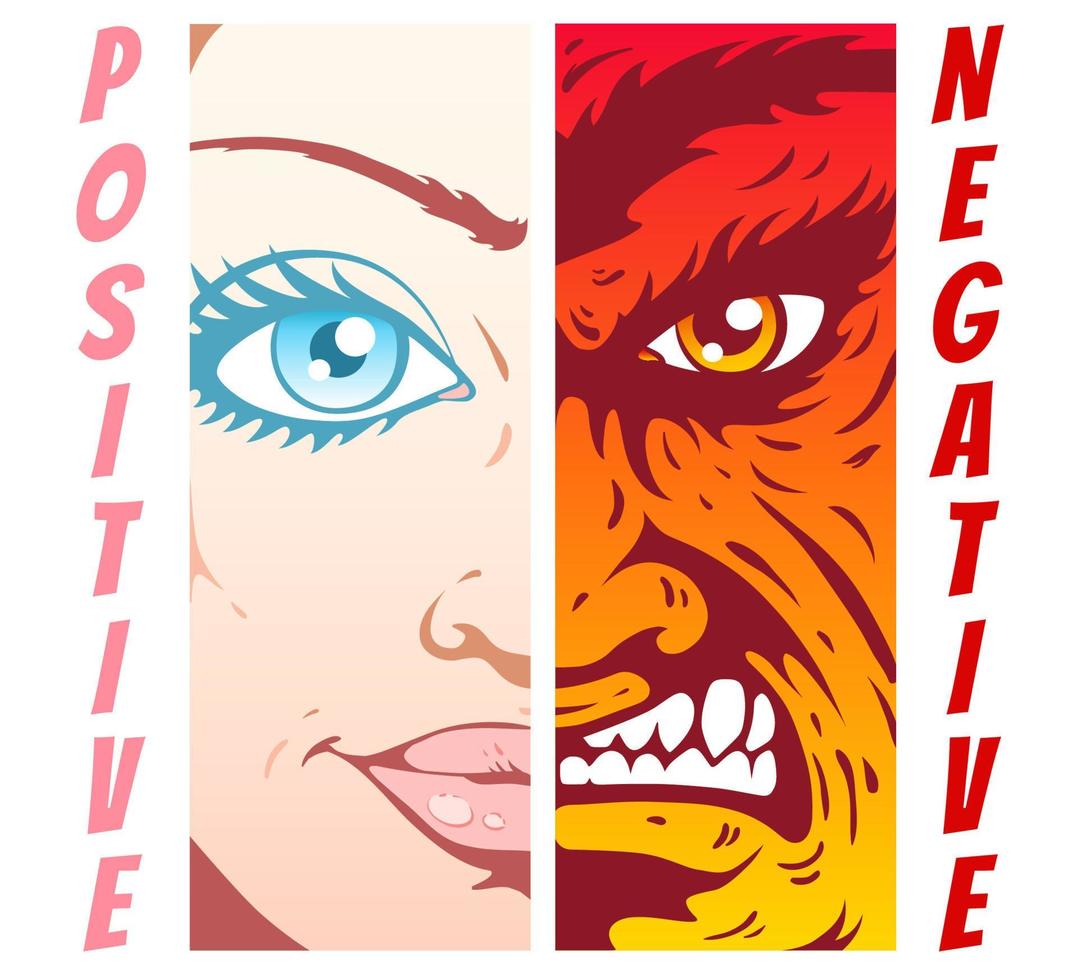Angel and devil in comics style vector