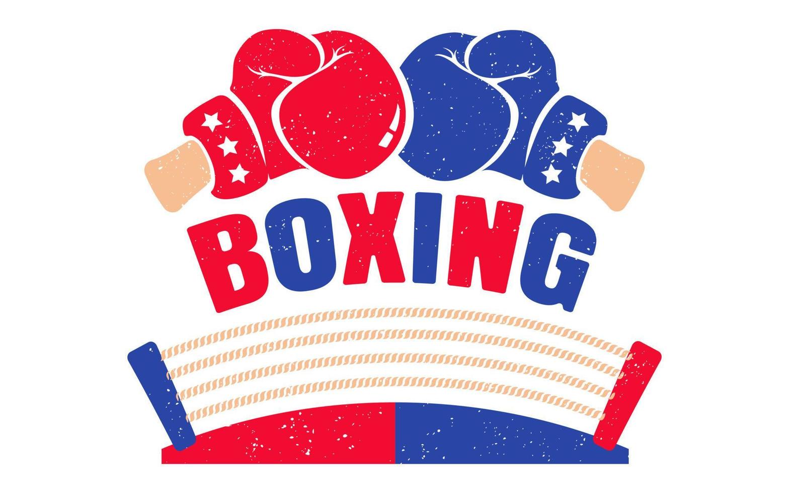 Retro emblem for boxing vector