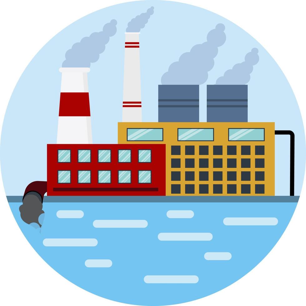 Air pollution ,illustration, vector on white background.