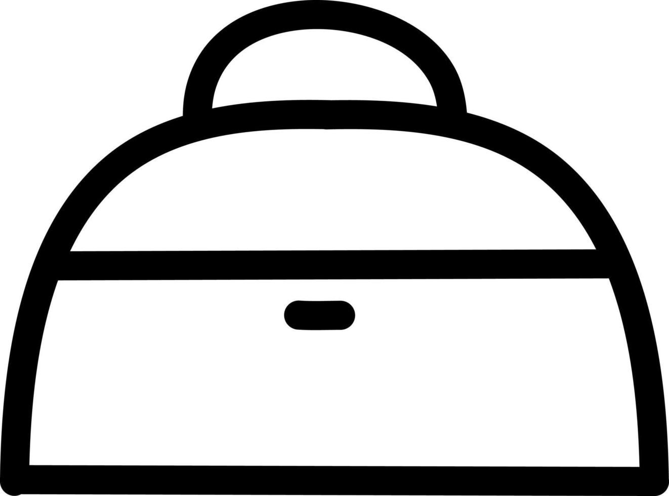 Minimalistic white bag, icon illustration, vector on white background