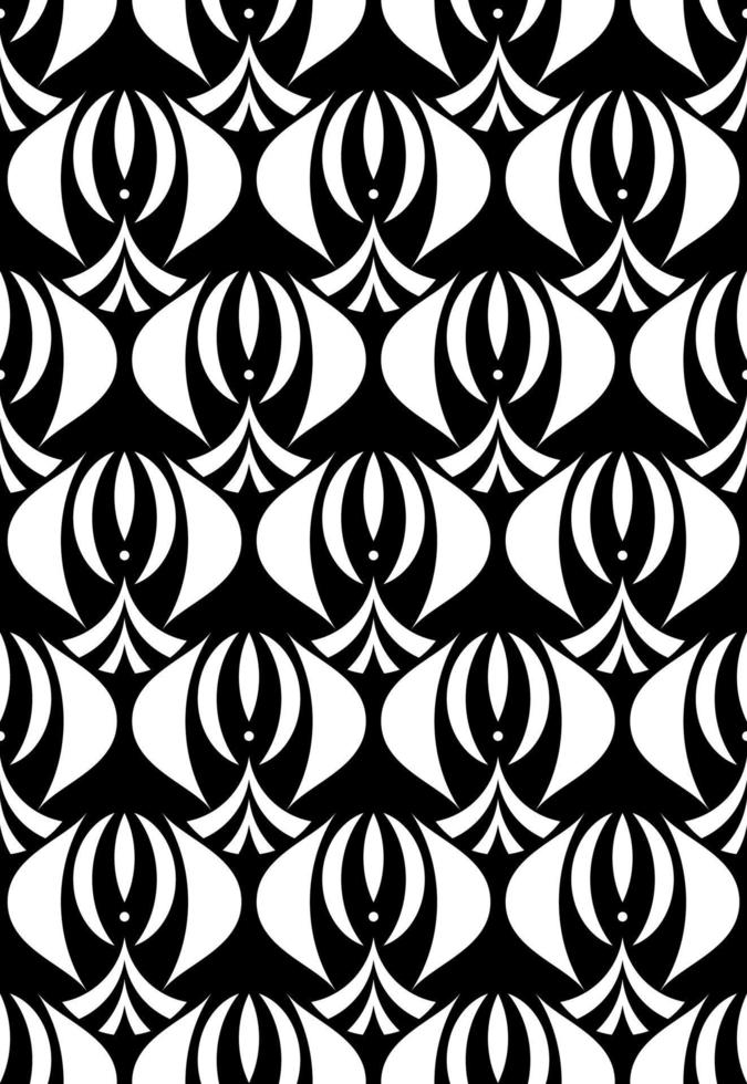 Vector Floral Art Nouveau Seamless Pattern. Geometric decorative leaves texture. Flowers concept. Retro stylish background