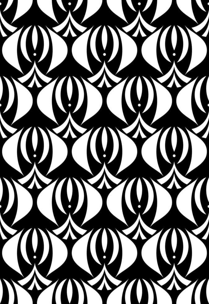 Vector Floral Art Nouveau Seamless Pattern. Geometric decorative leaves texture. Flowers concept. Retro stylish background