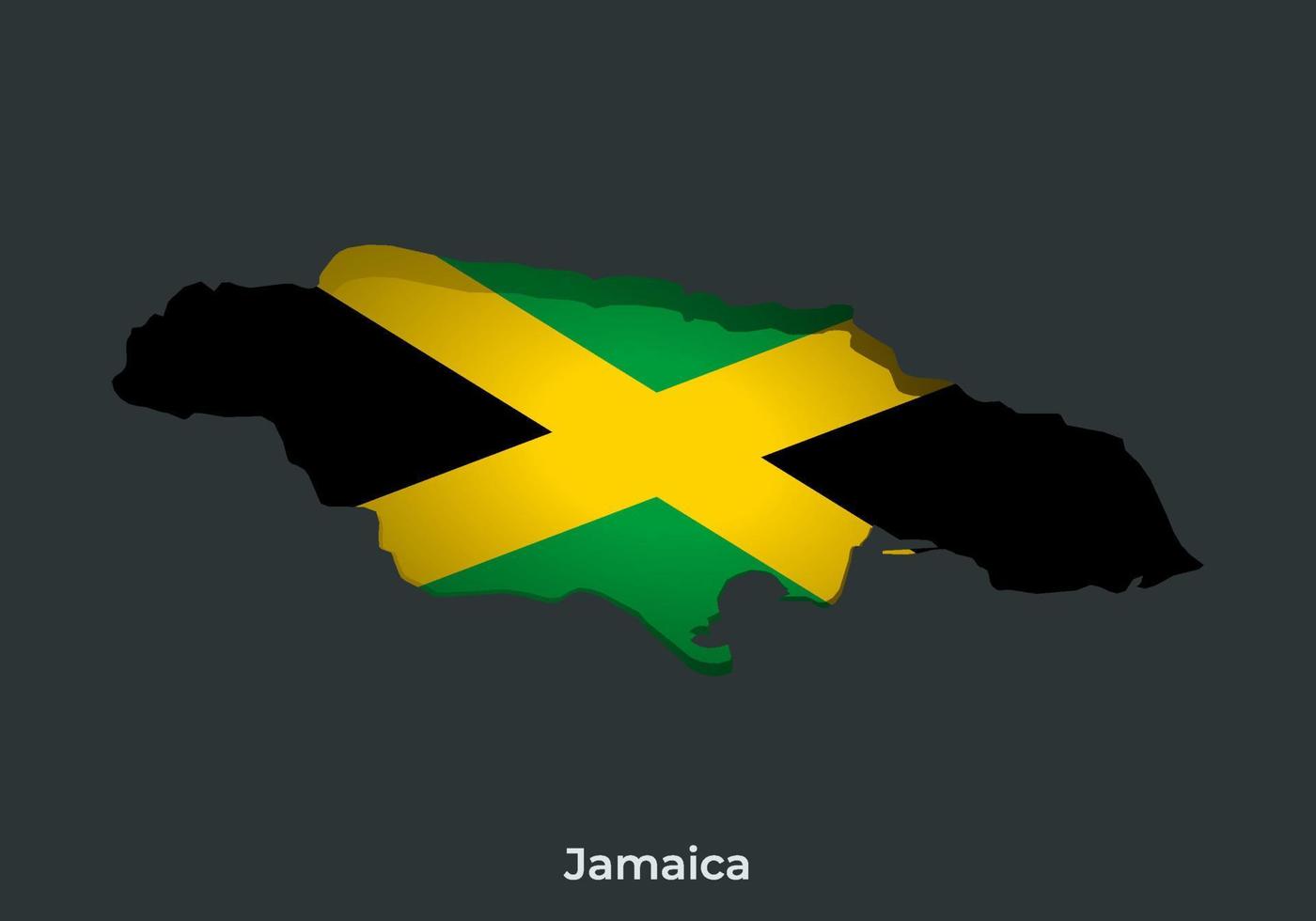 bandera jamaicana. diseño de estilo de corte de papel de la bandera mundial oficial. apto para pancarta, fondo, afiche, plantilla de aniversario, festividad festiva, día independiente. pasos vectoriales 10 vector