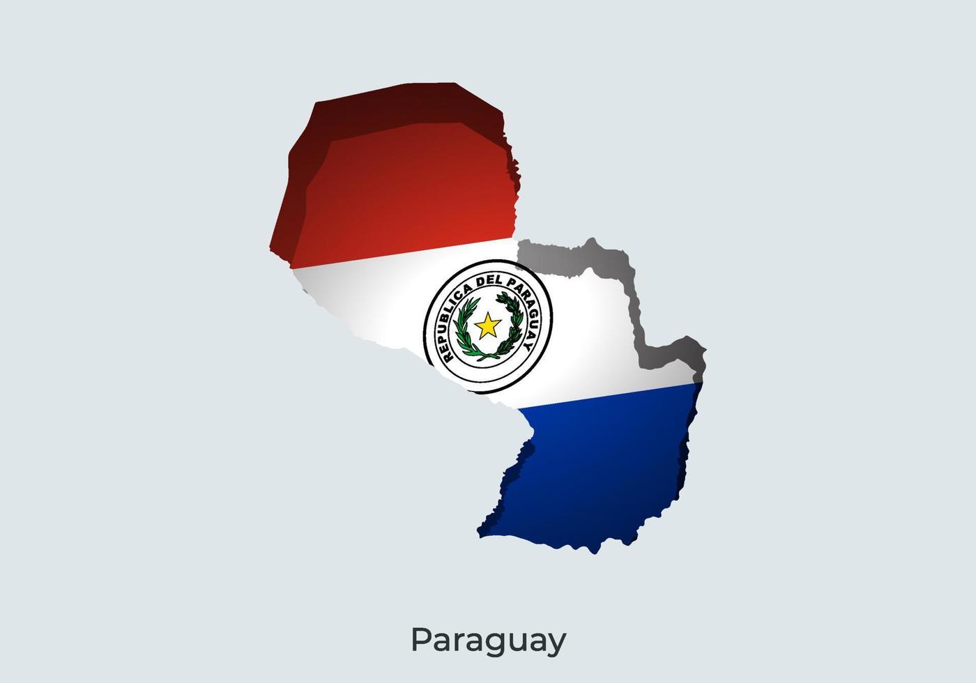 bandera paraguaya. diseño de estilo de corte de papel de la bandera mundial oficial. apto para pancarta, fondo, afiche, plantilla de aniversario, festividad festiva, día independiente. pasos vectoriales 10 vector