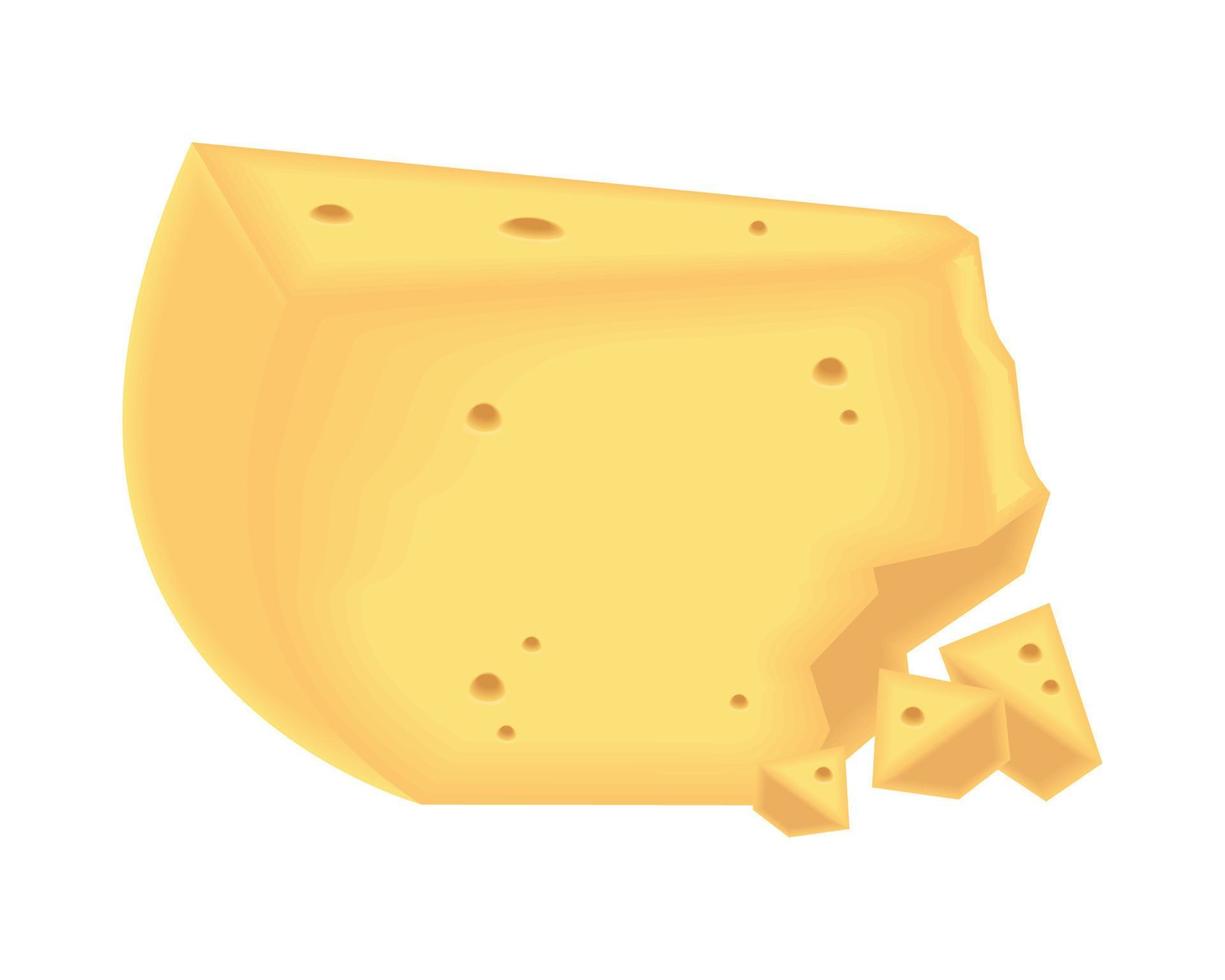 cheese cheddar realistic icon vector