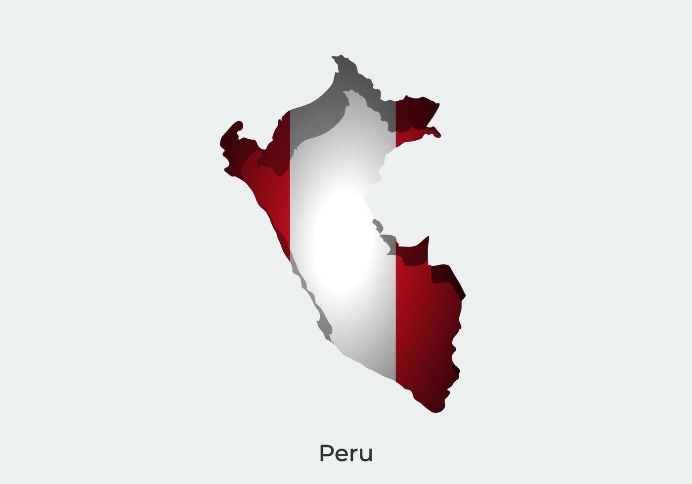 Peru flag. Paper cut style design of official world flag. Fit for banner,  background, poster, anniversarry template, festival holiday, independent  day. Vector eps 10