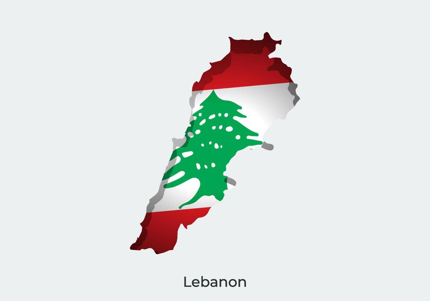 bandera de líbano diseño de estilo de corte de papel de la bandera mundial oficial. apto para pancarta, fondo, afiche, plantilla de aniversario, festividad festiva, día independiente. pasos vectoriales 10 vector