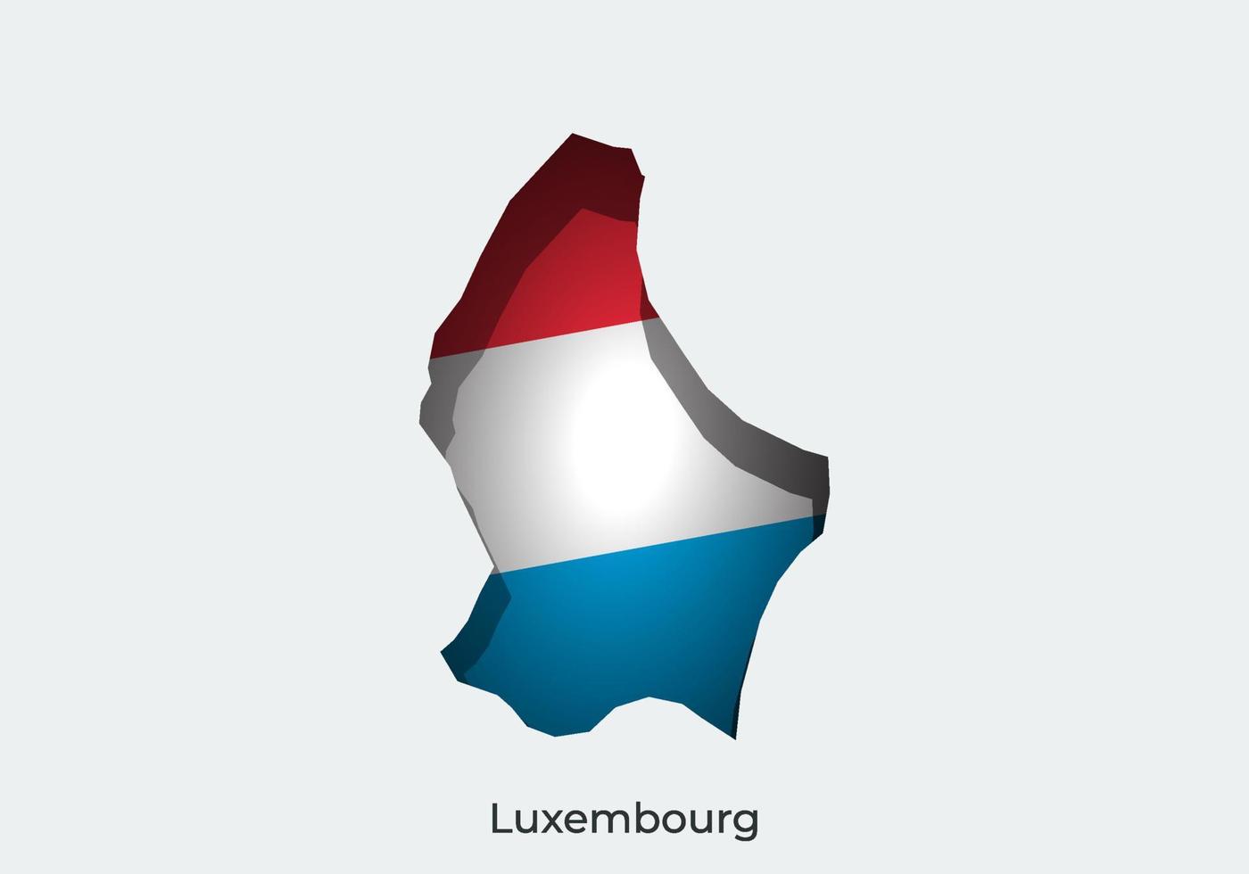 bandera de luxemburgo. diseño de estilo de corte de papel de la bandera mundial oficial. apto para pancarta, fondo, afiche, plantilla de aniversario, festividad festiva, día independiente. pasos vectoriales 10 vector