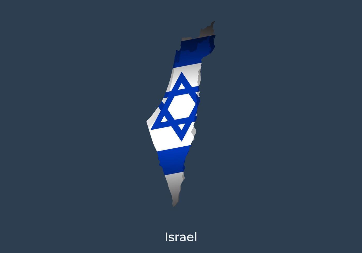 bandera de israel diseño de estilo de corte de papel de la bandera mundial oficial. apto para pancarta, fondo, afiche, plantilla de aniversario, festividad festiva, día independiente. pasos vectoriales 10 vector