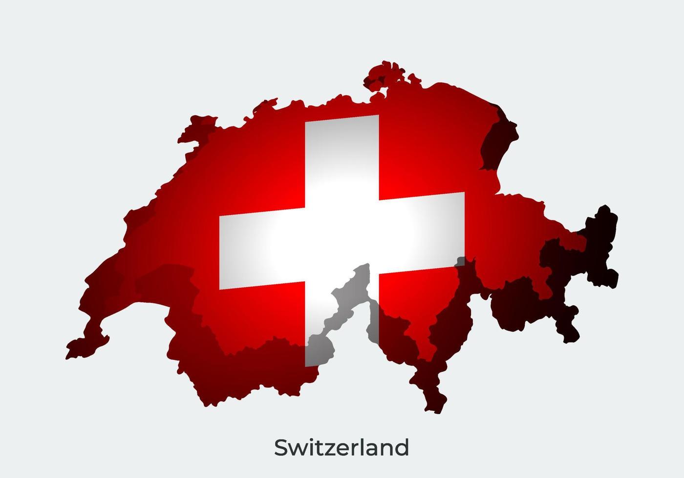bandera de suiza diseño de estilo de corte de papel de la bandera mundial oficial. concepto de mapa. apto para pancarta, fondo, afiche, plantilla de aniversario, festividad festiva, día independiente. pasos vectoriales 10 vector