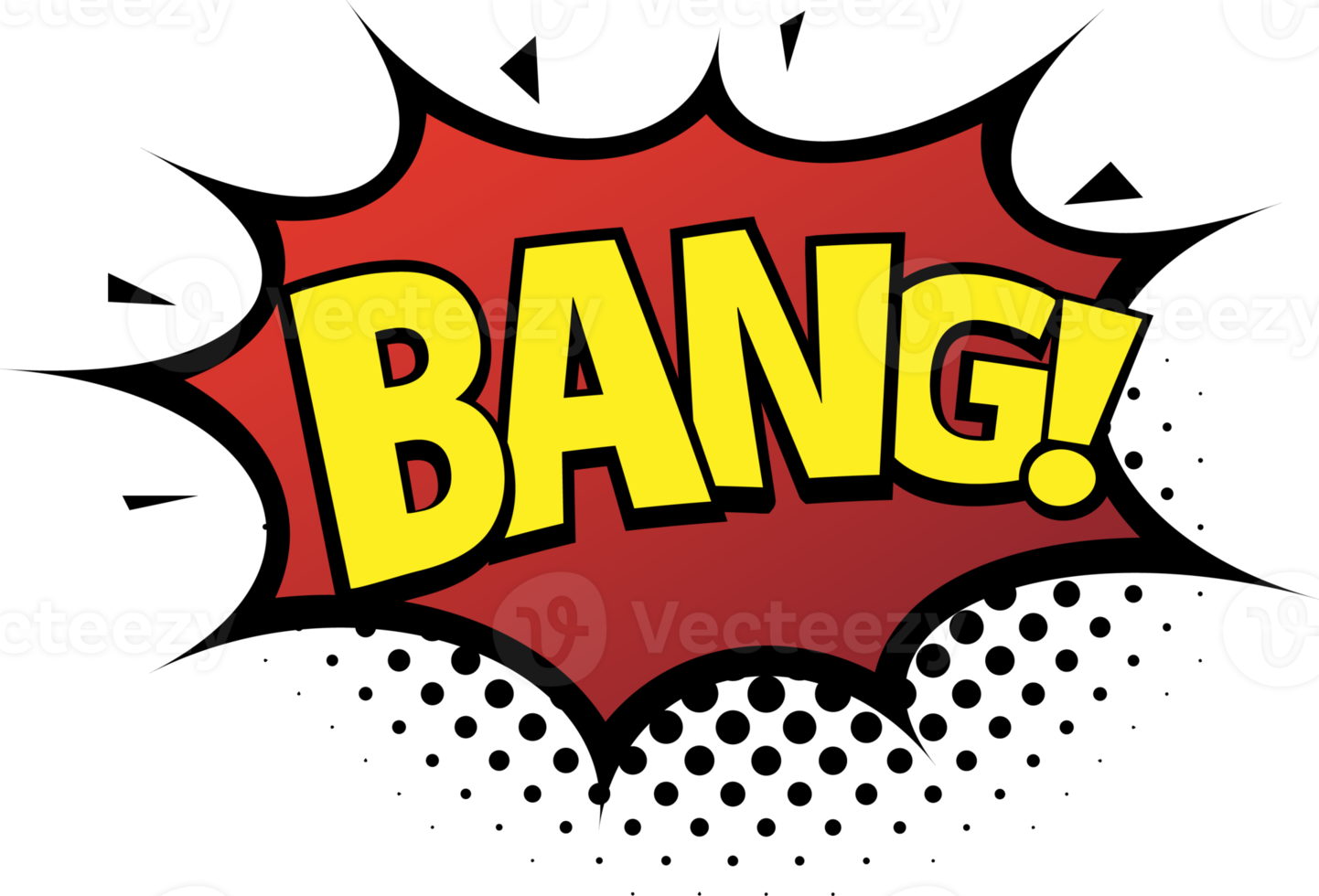 Comic Lettering Bang Comic Speech Bubble With Emotional Text Bang