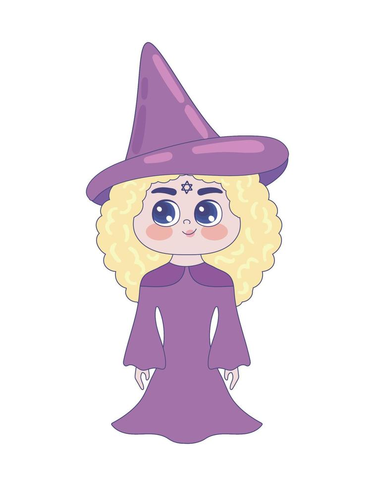 halloween little witch vector