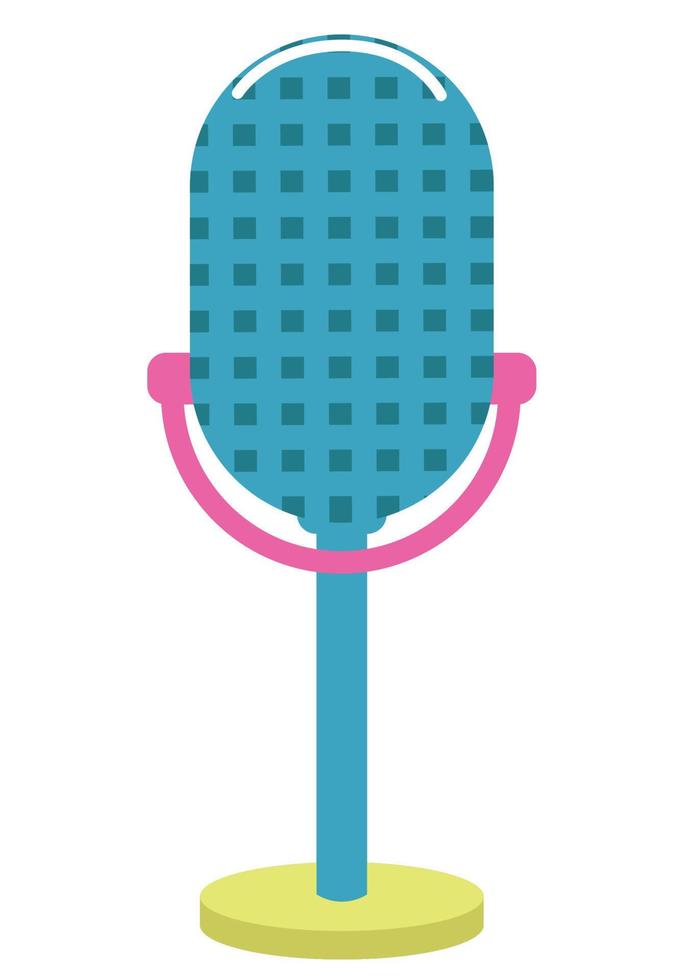 90s retro microphone vector