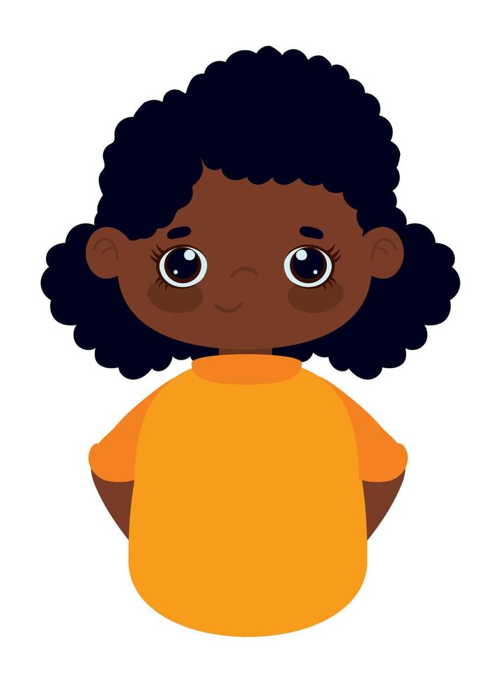 linda chica afro vector