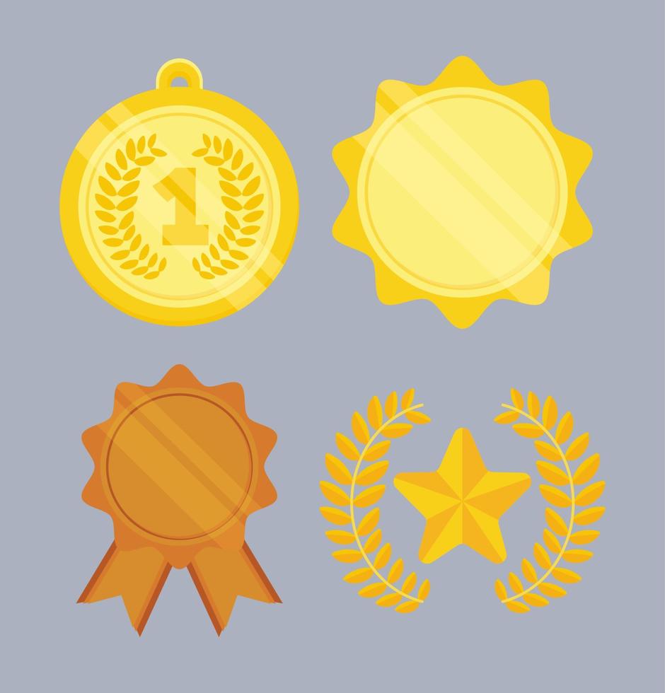 set prize and emblems vector