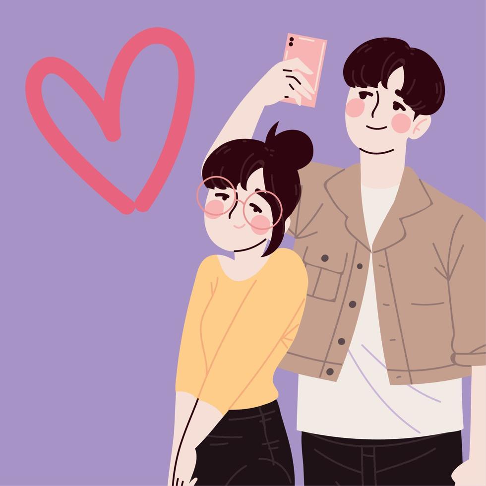 couple character korea vector
