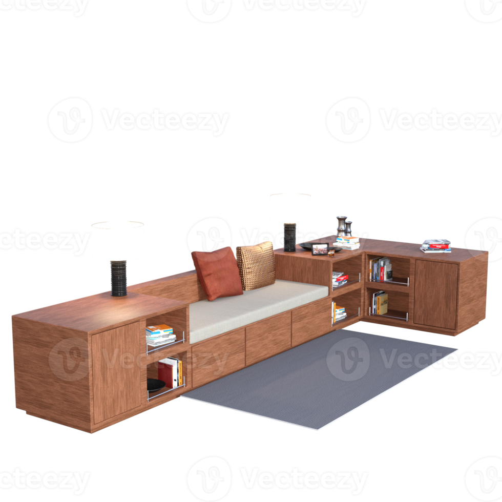 Home furniture asset 3d rendering png