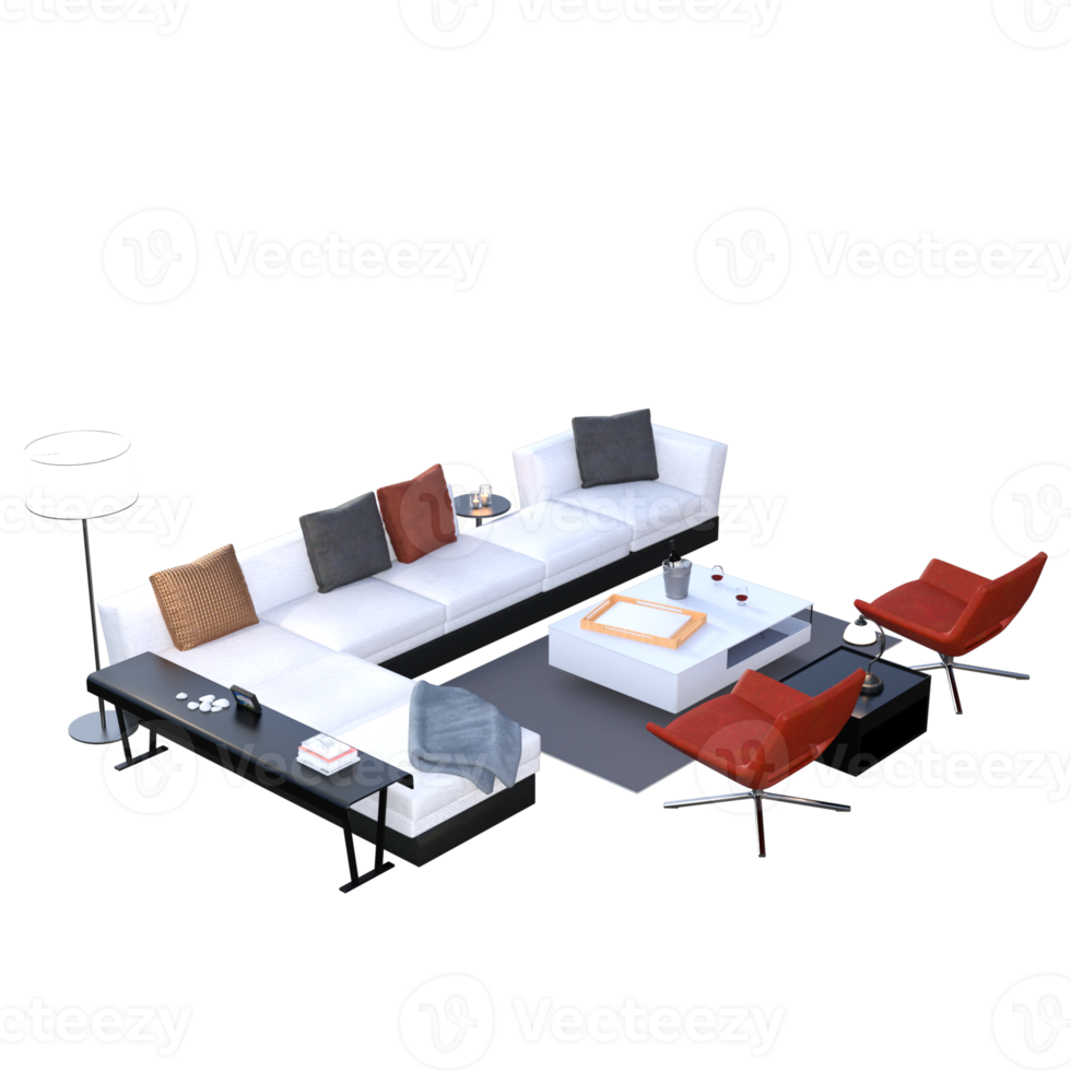 Home furniture asset 3d rendering 13796746 PNG