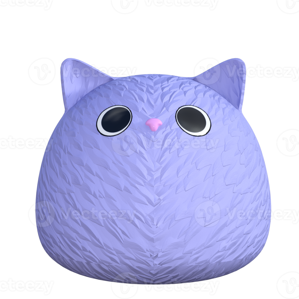 lindo gato juguetes 3d renderizado png