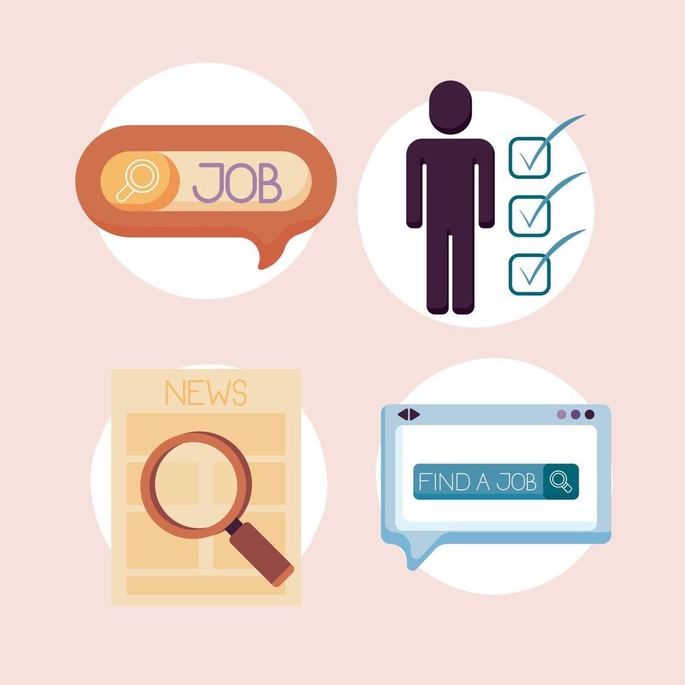 set of job search vector