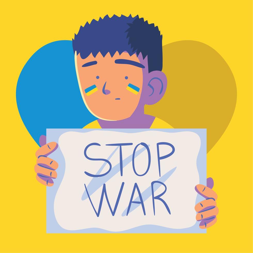 Ukraine no war, stop war vector