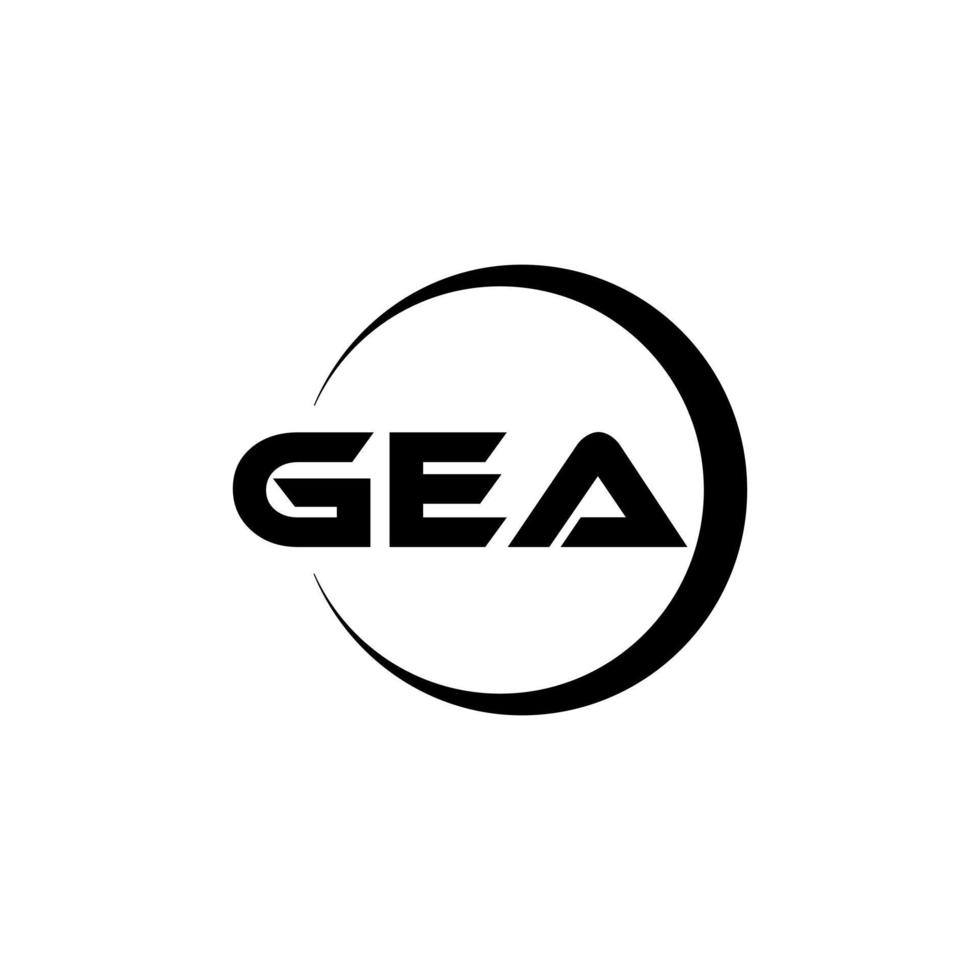 diseño del logotipo de la letra gea en la ilustración. logotipo vectorial, diseños de caligrafía para logotipo, afiche, invitación, etc. vector