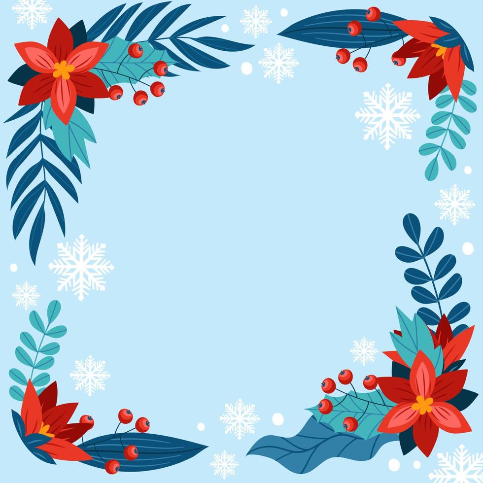 Winter Floral Background vector