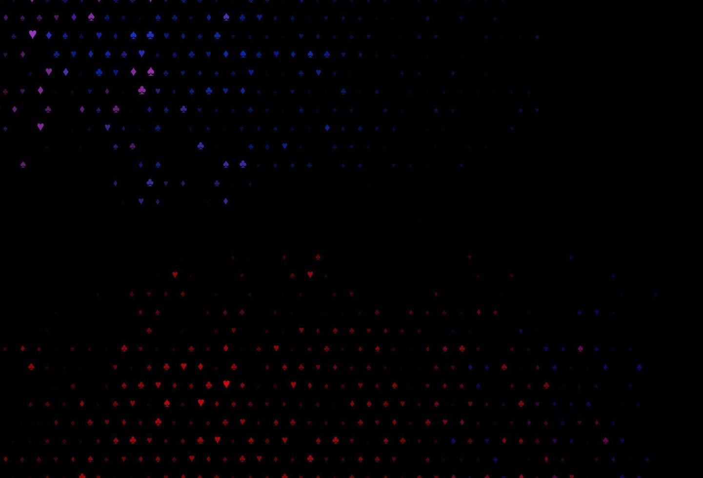Dark blue, red vector texture with playing cards.