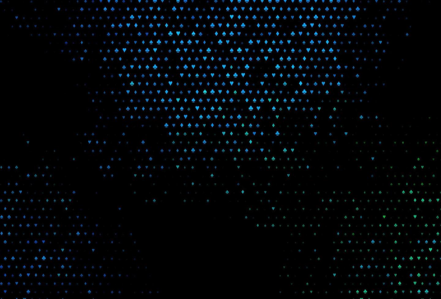 textura de vector azul oscuro, verde con naipes.