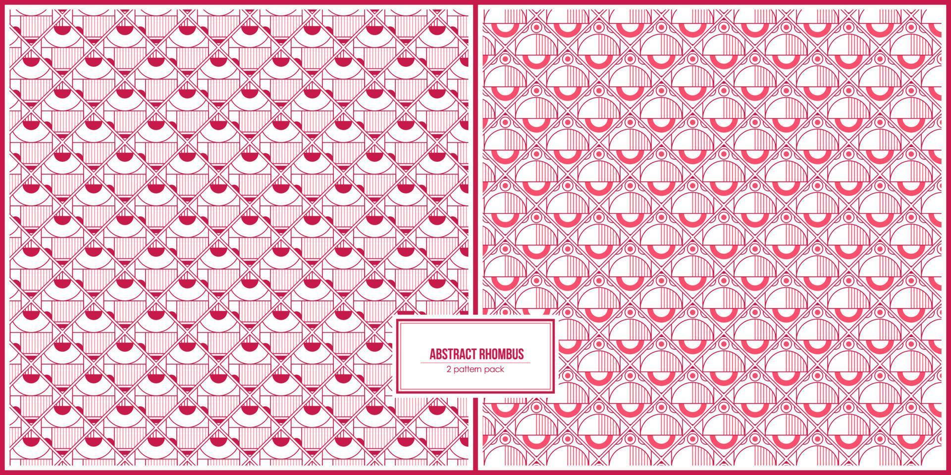 bundle pattern pack of two rhombus shape filled with abstract design vector