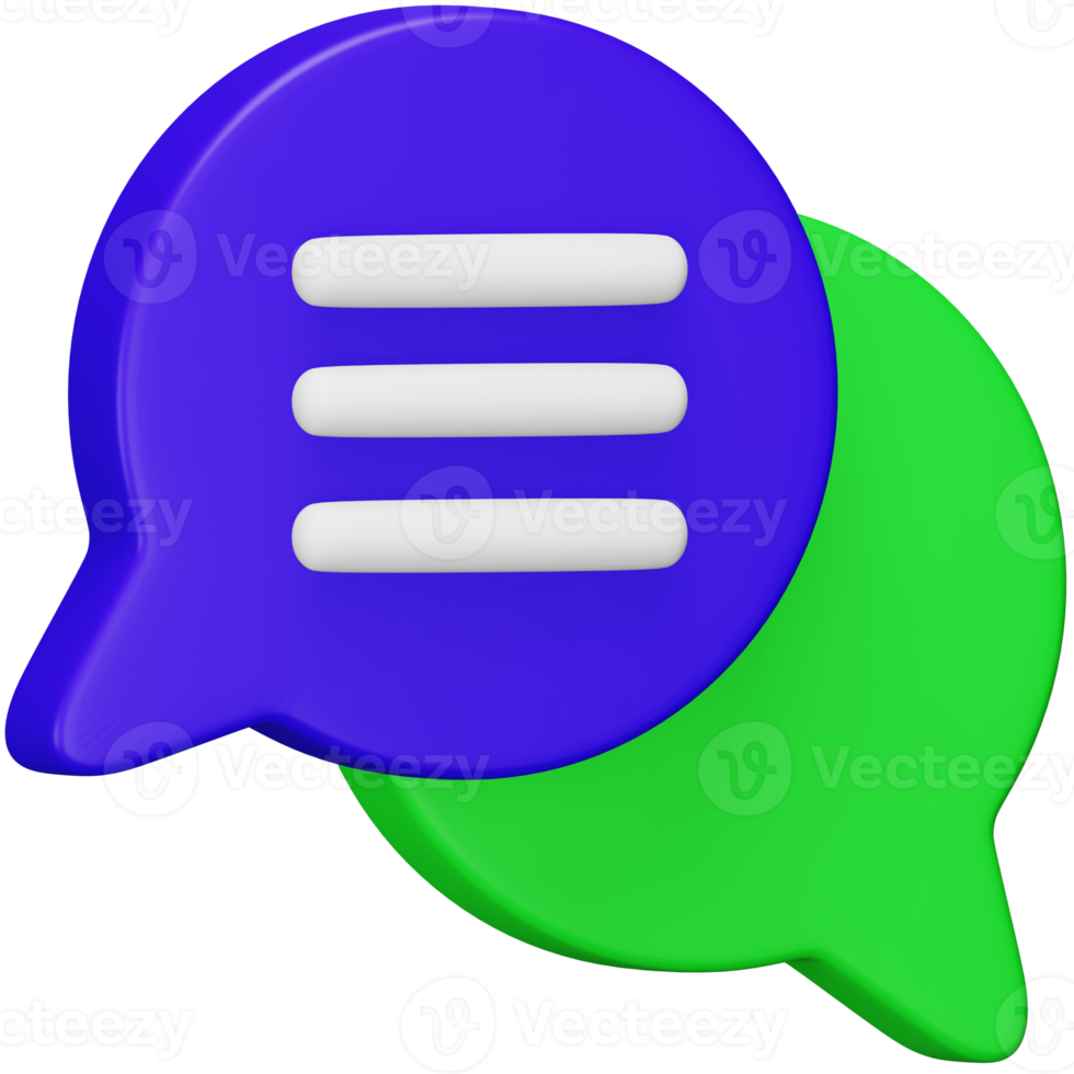 icono isométrico de representación 3d de conversación. png