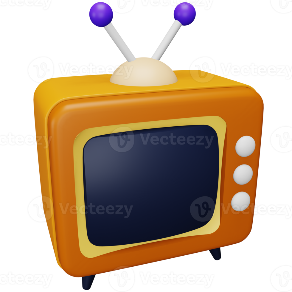 Television 3d rendering isometric icon. png