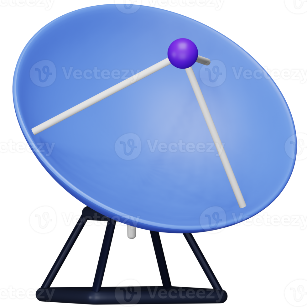 Antenna satellite 3d rendering isometric icon. png