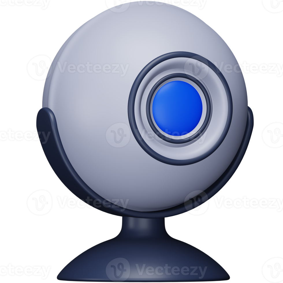 ícone isométrico de renderização 3d da webcam. png