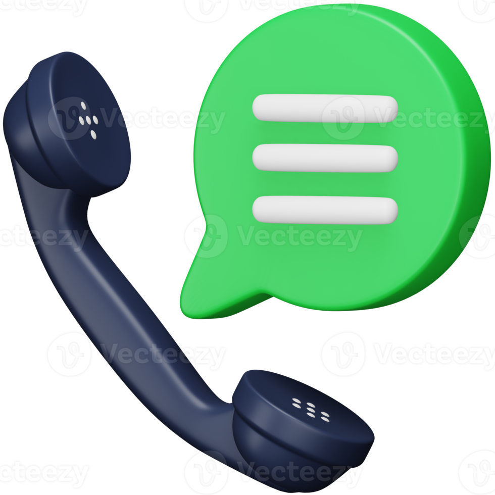 Phone conversation 3d rendering isometric icon. png