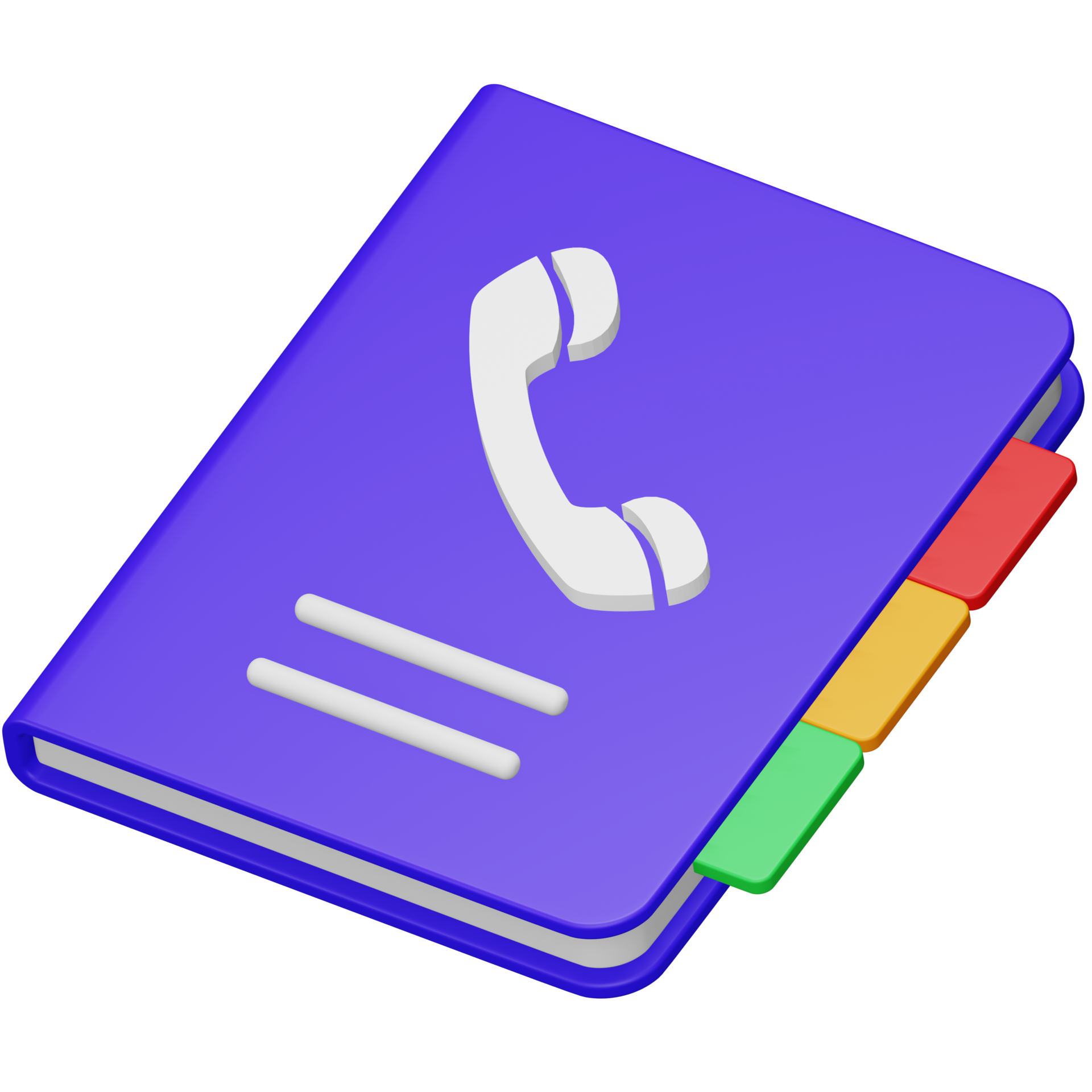 Phone book 3d rendering isometric icon. 13797416 PNG