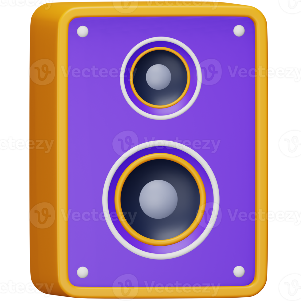 Speaker 3d rendering isometric icon. png