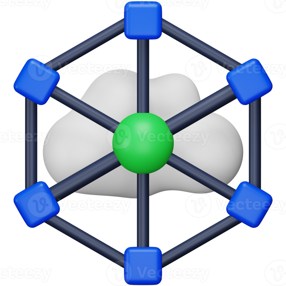 internet de las cosas icono isométrico de representación 3d. png