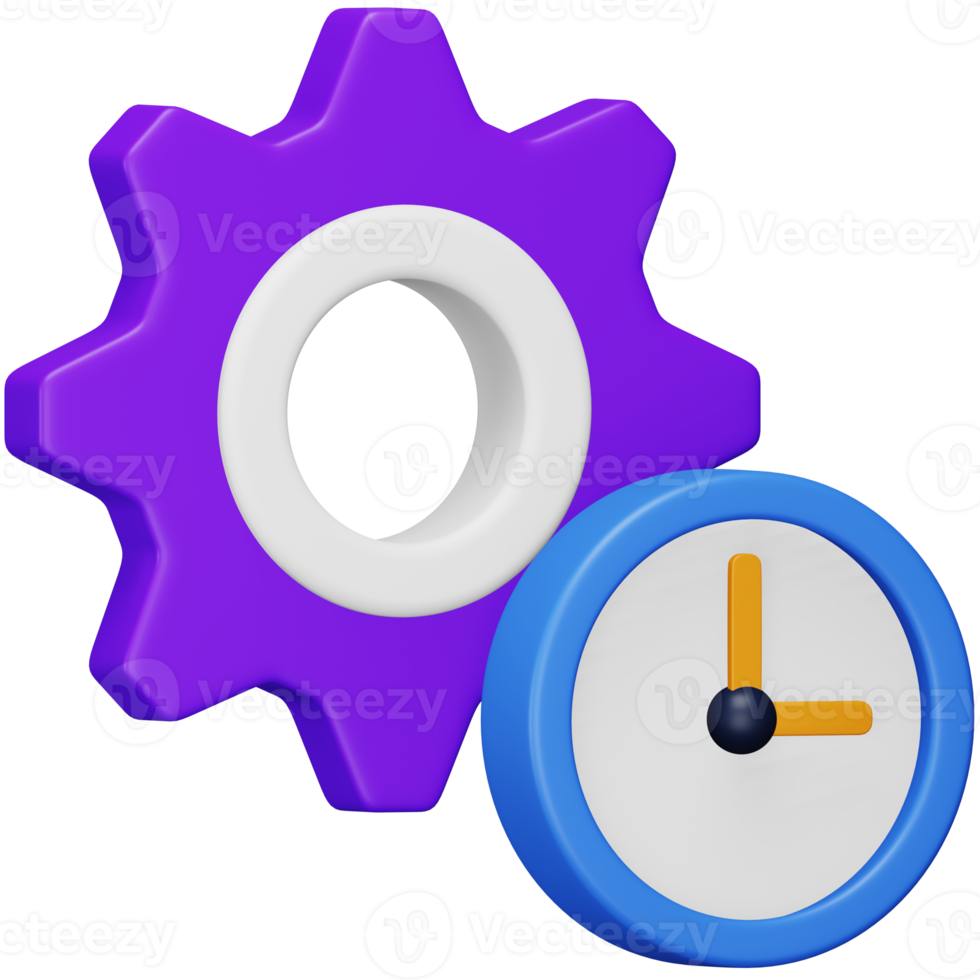 Efficiency 3d rendering isometric icon. png