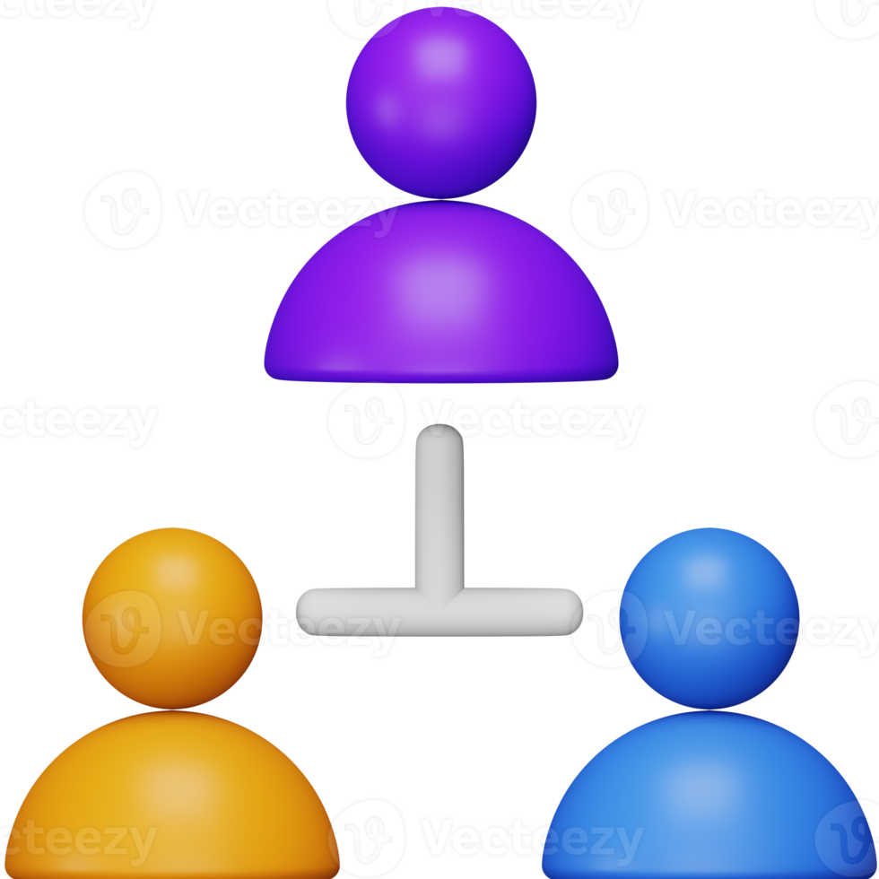 Coordinating 3d rendering isometric icon. png