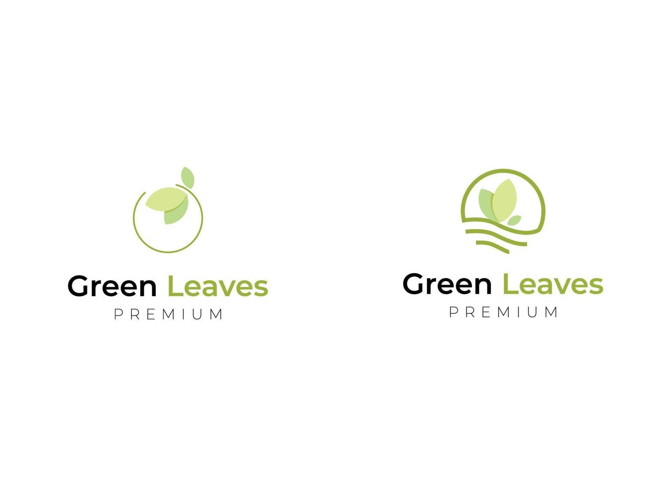 elegante diseño de logotipo de hoja simple y minimalista vector