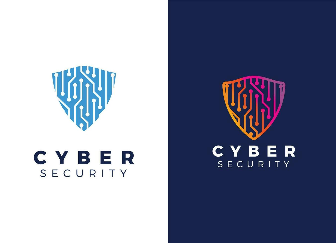 inspiración del logotipo de tecnología de seguridad vector