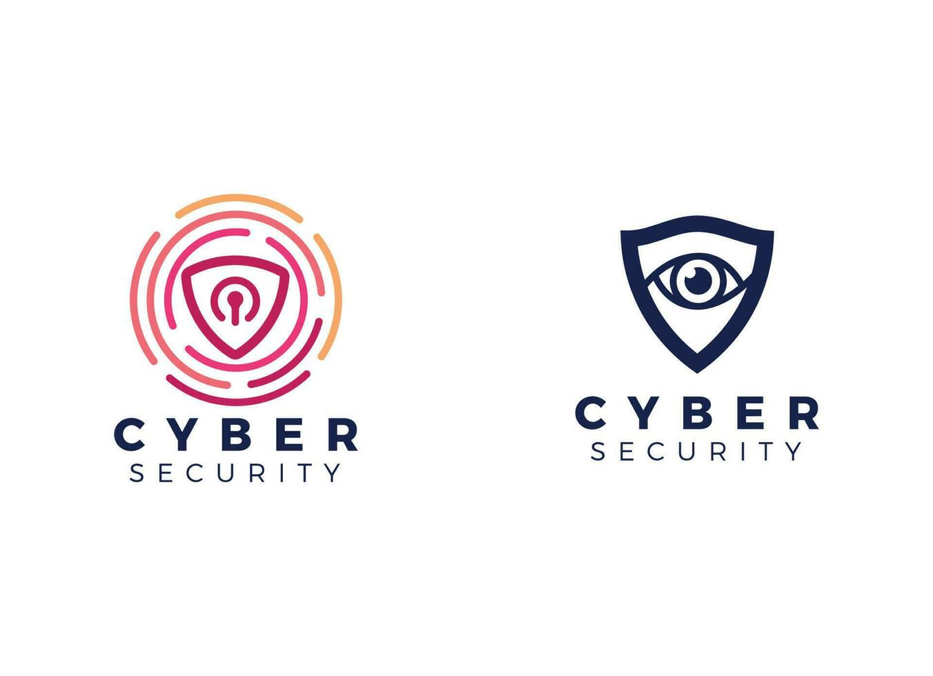 inspiración del logotipo de tecnología de seguridad vector