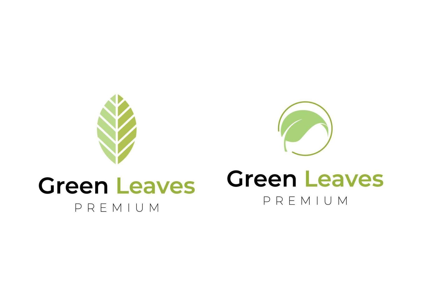 Elegant simple and minimalist leaf logo design vector