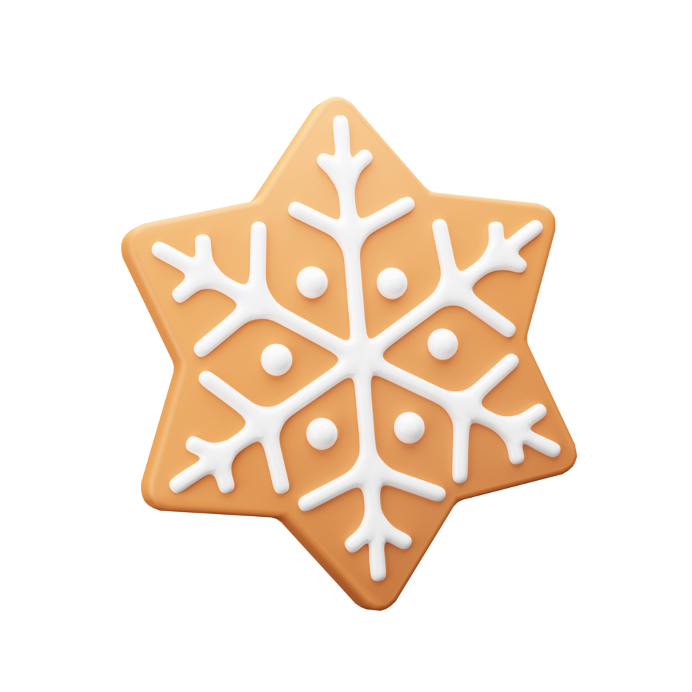 gingerbread cookies.3D rendering png