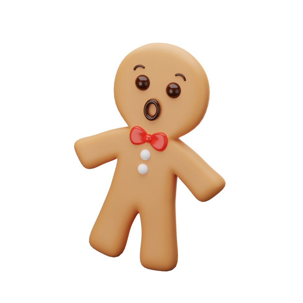 3D Christmas gingerbread man 13797571 PNG