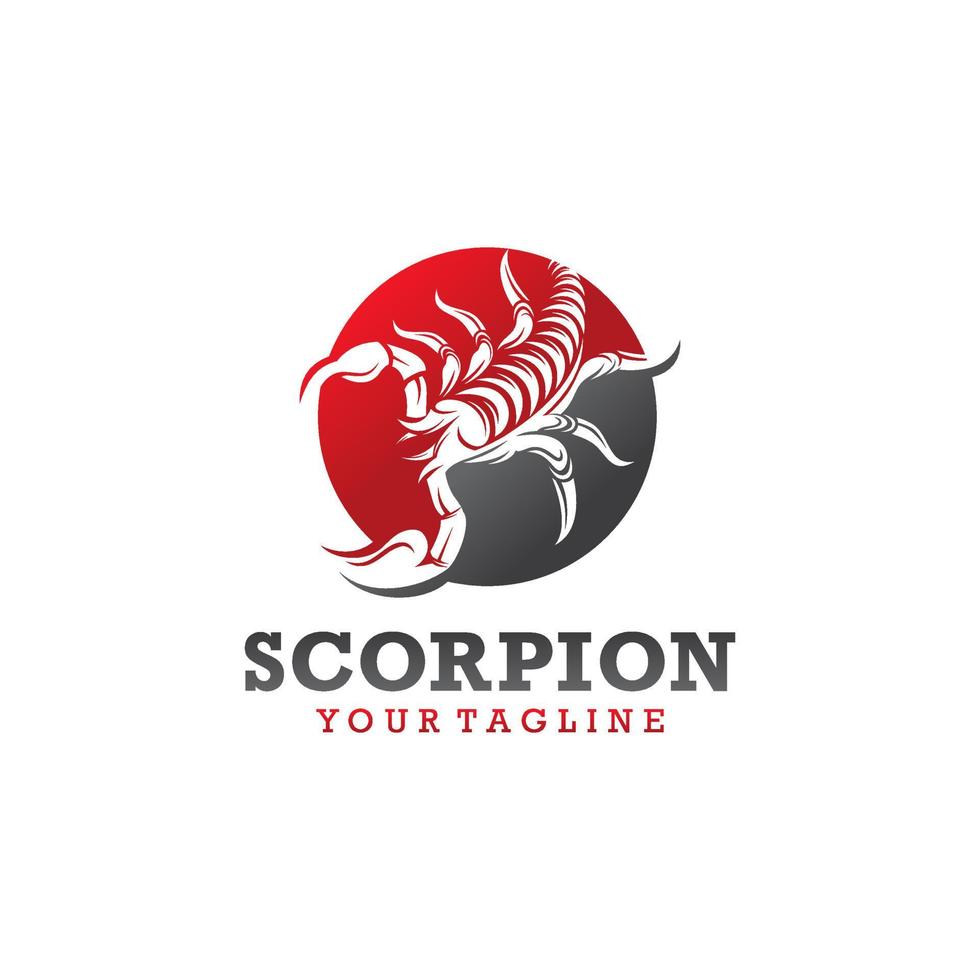 plantilla de diseño de icono de logotipo de escorpión vector