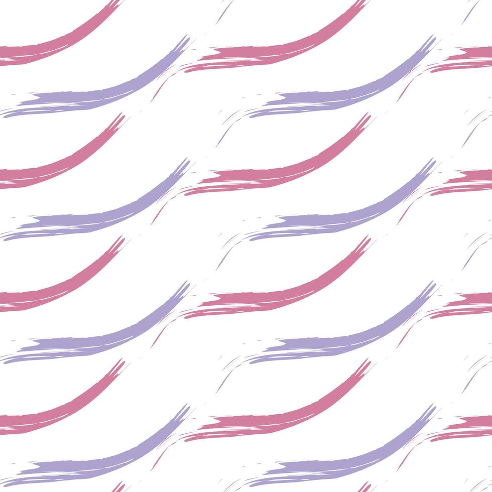 Wavy brush line seamless vector background pattern